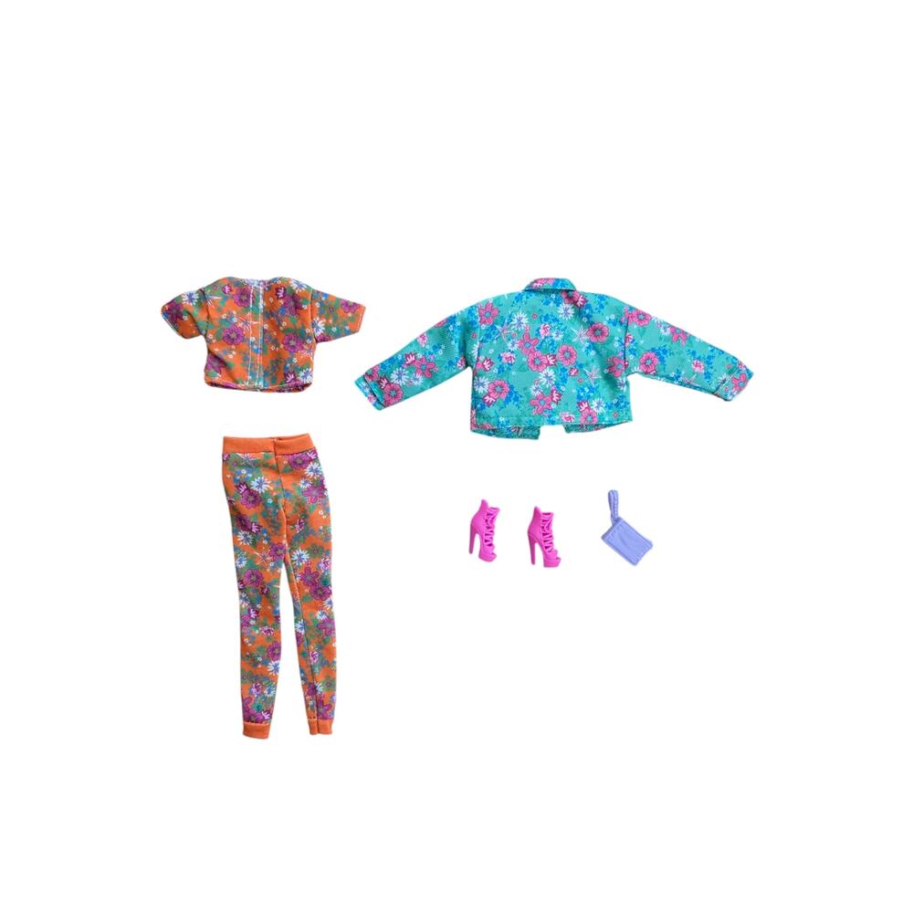 Barbie Extra #10 Doll Outfit Jacket Top Pants Shoes And Accessories GXF09 - Picture 2 of 2